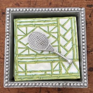 Cocktail Napkin Holder with Tennis Racket Weight